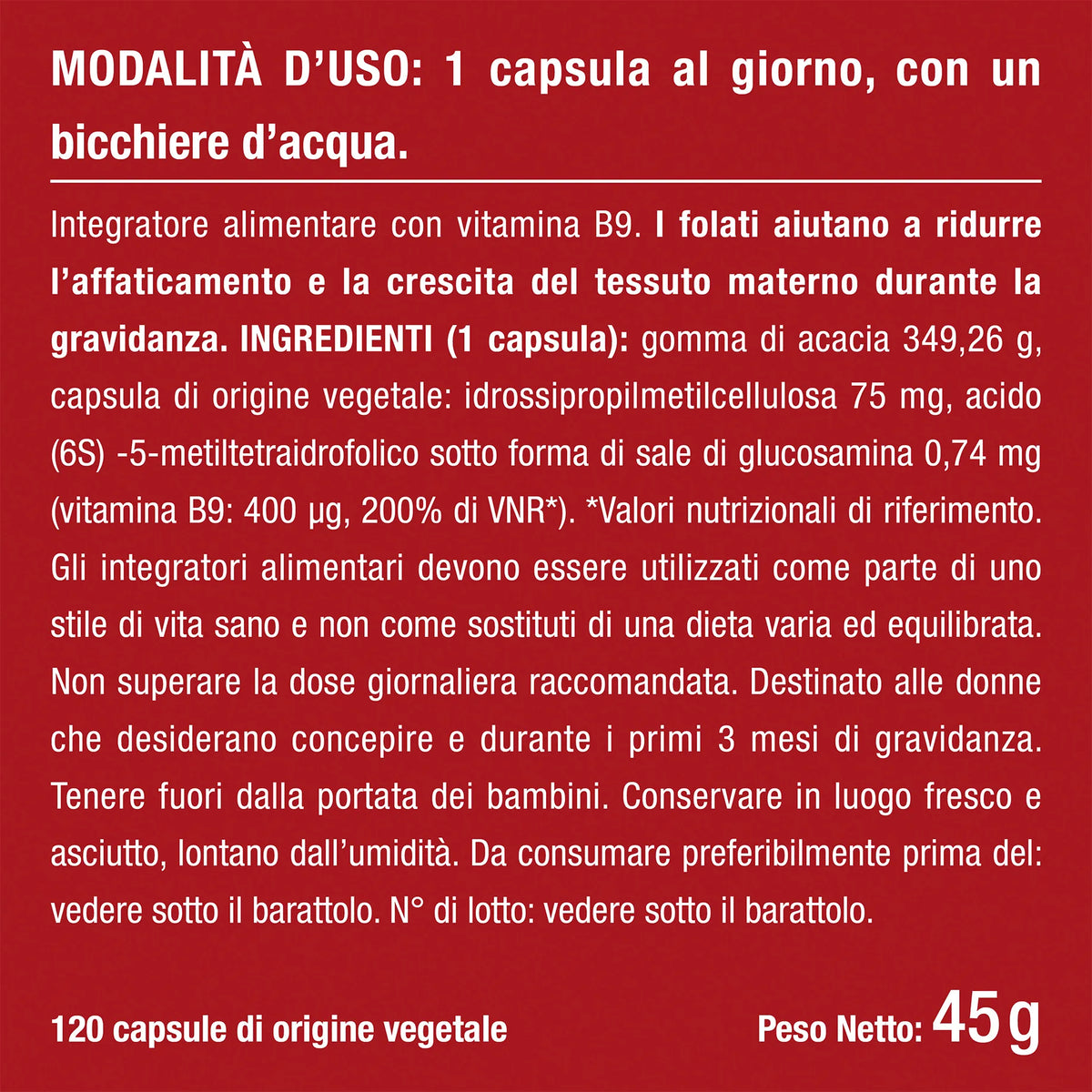Acido Folico - Vitamina B9