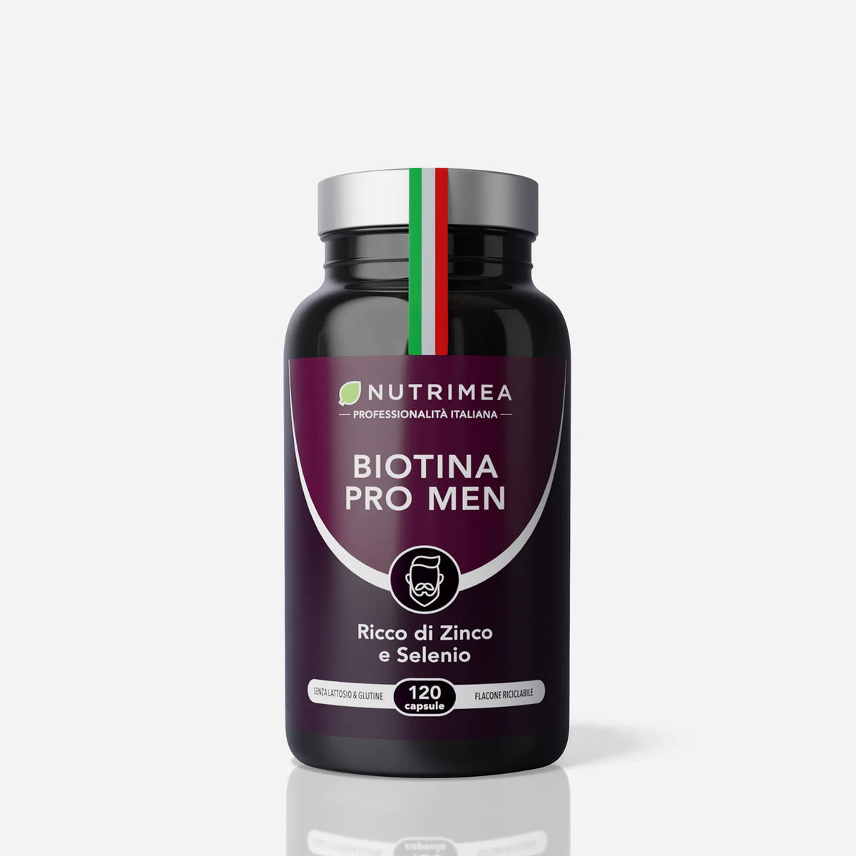 Integratore biotina in capsule per stimolare la crescita di barba e capelli negli uomini