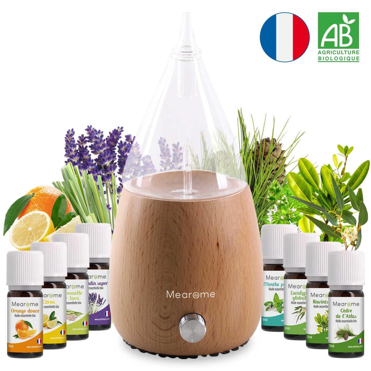Aromathérapie - Coffret Cygna Plénitude - 8 Huiles Essentielles BIO AB