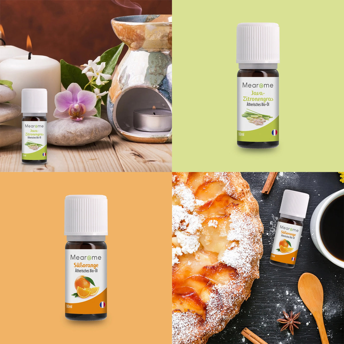 Aromatherapie Geschenk-Set - 8 Ätherische Öle 100% BIO