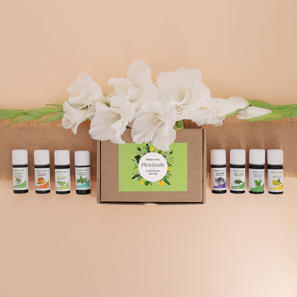 Aromatherapie Geschenk-Set - 8 Ätherische Öle 100% BIO