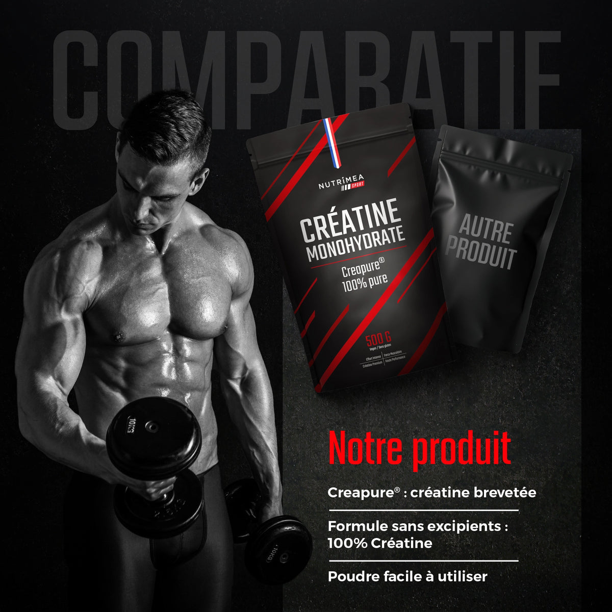 Créatine Monohydrate Creapure® en Poudre 500 g
