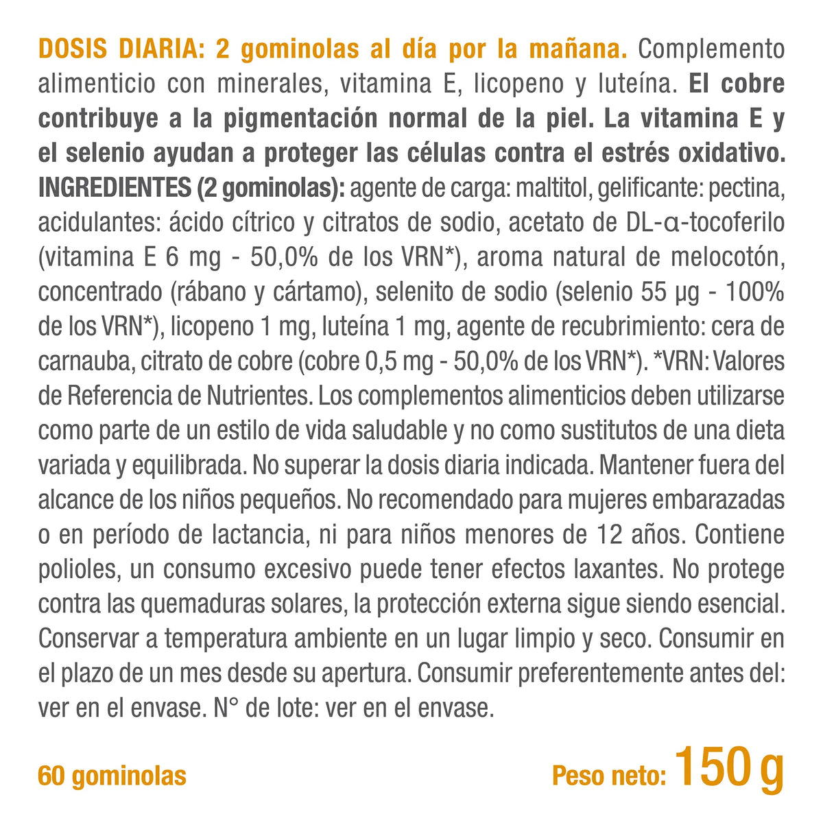 Gominolas para Bronceado