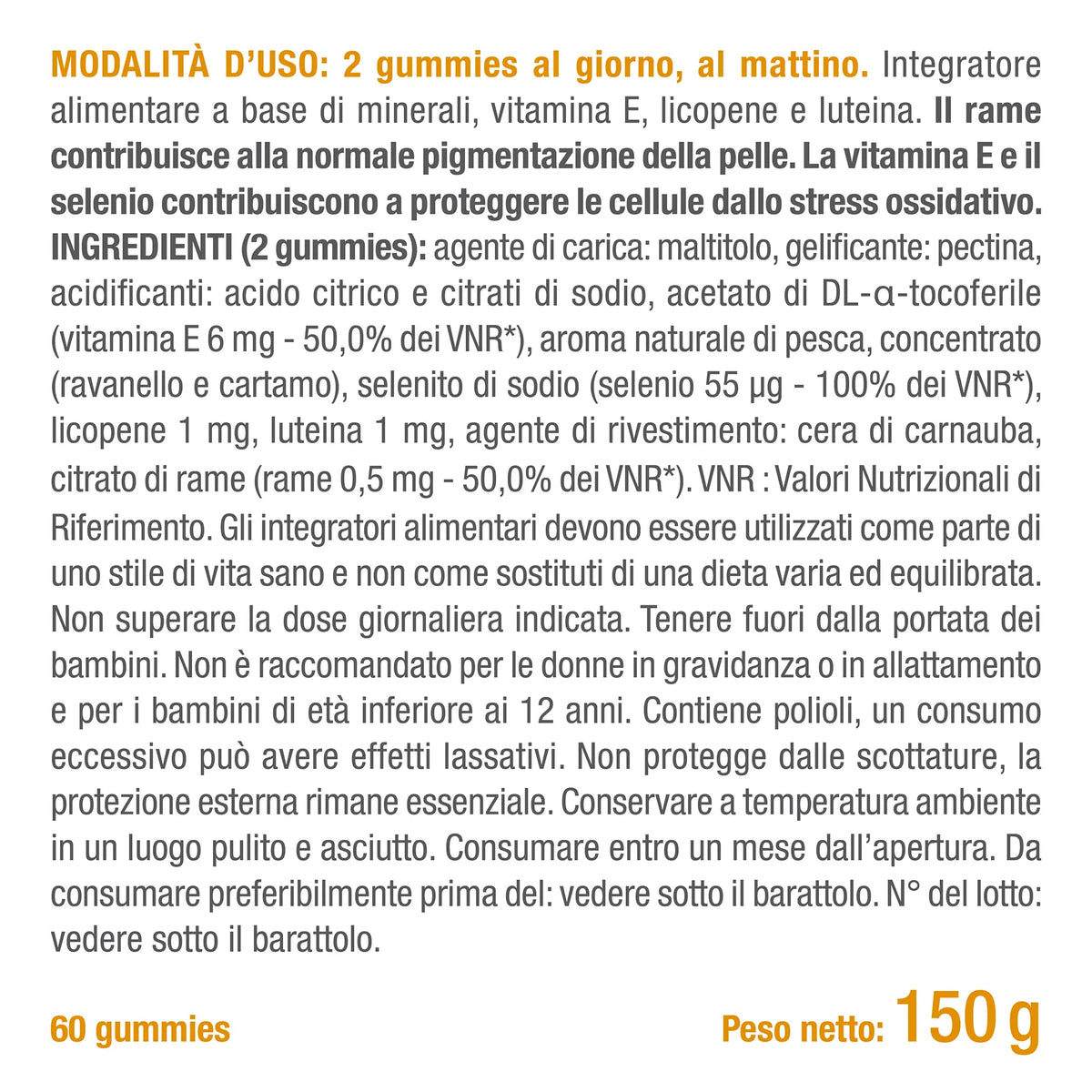 Gummies Solare - Integratore abbronzatura