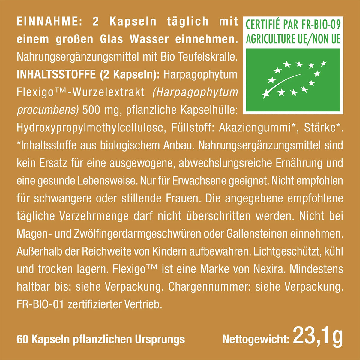 Teufelskralle BIO - Harpagophytum