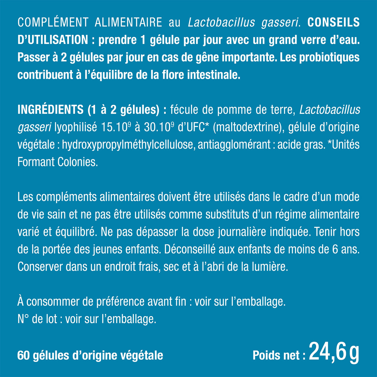 Bienfaits et précautions L-Gasseri