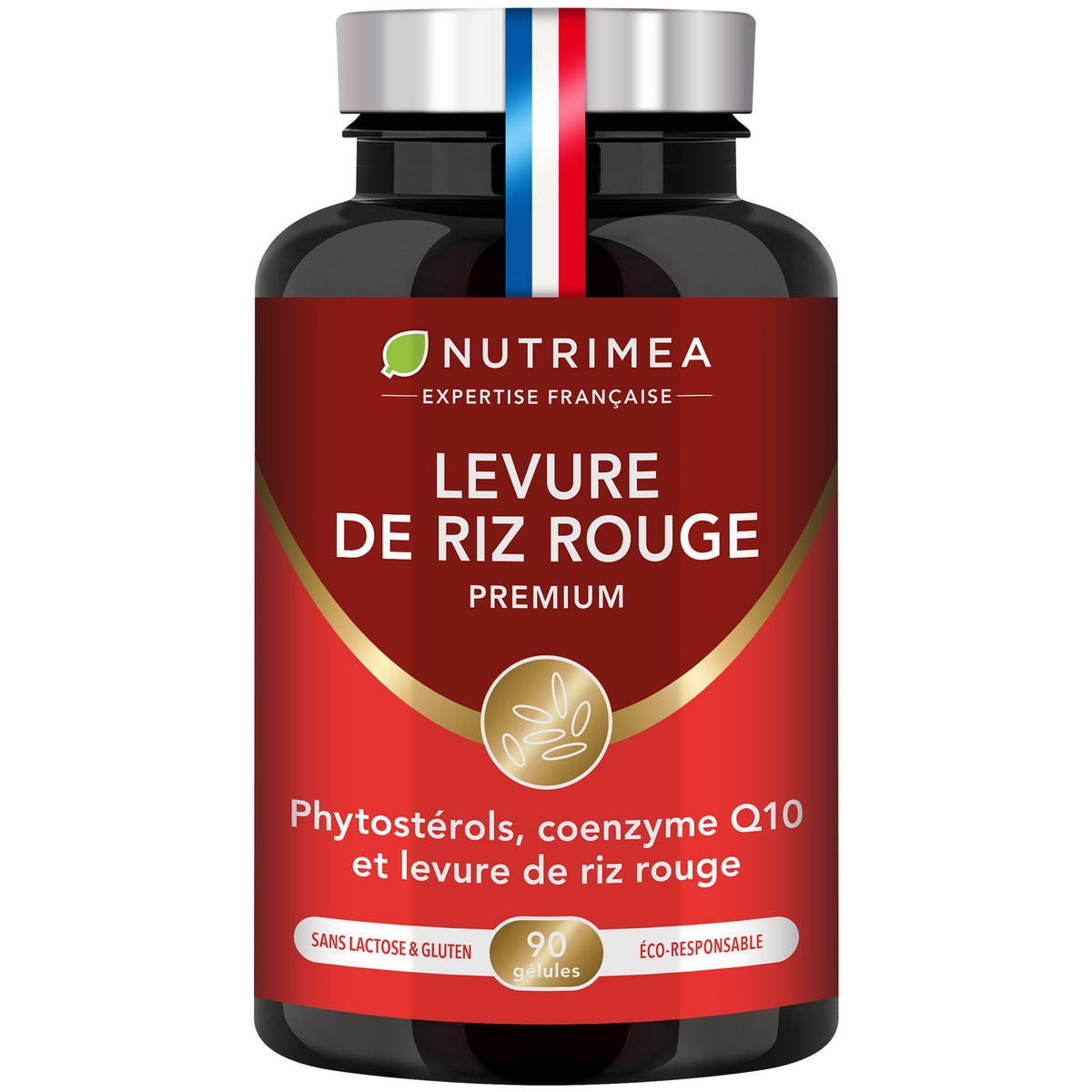 Fond blanc pilulier de levure de riz rouge premium
