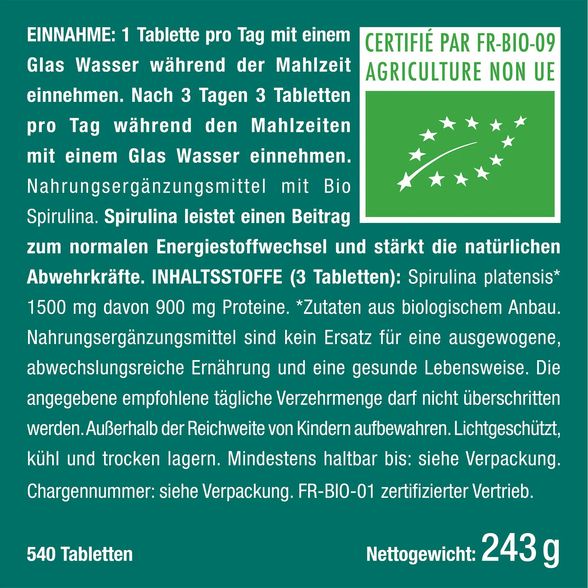 DETOX Spirulina BIO
