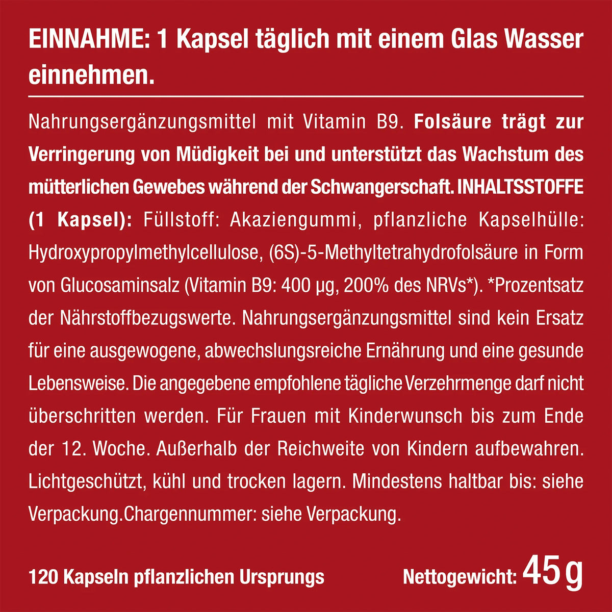 Folsäure - Vitamin B9