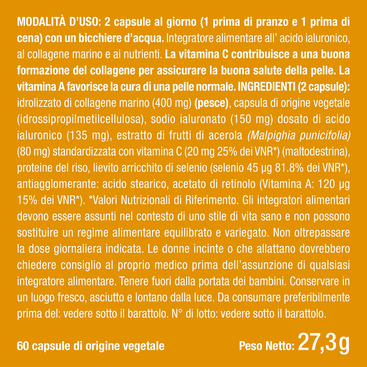 Benefici e controindicazioni dei Acido Ialuronico