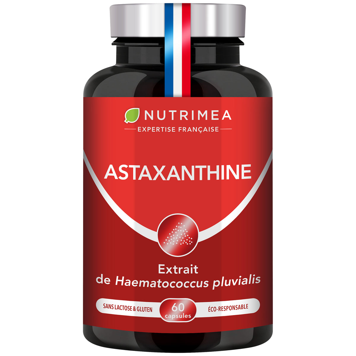Fond blanc pilulier astaxanthine