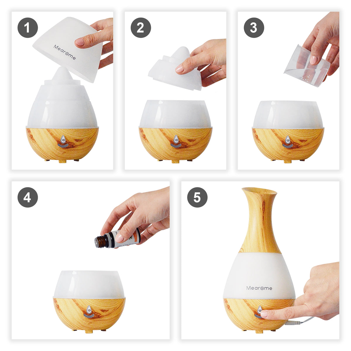 Set difusor con 3 aceites esenciales