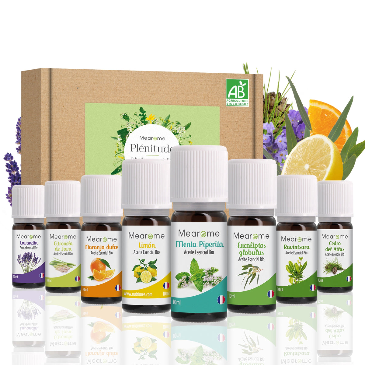Set de 8 aceites esenciales Bio