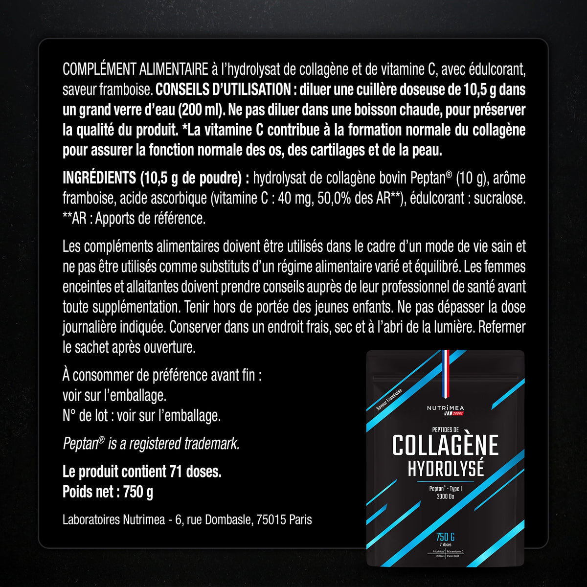 Peptides de collagène hydrolysé