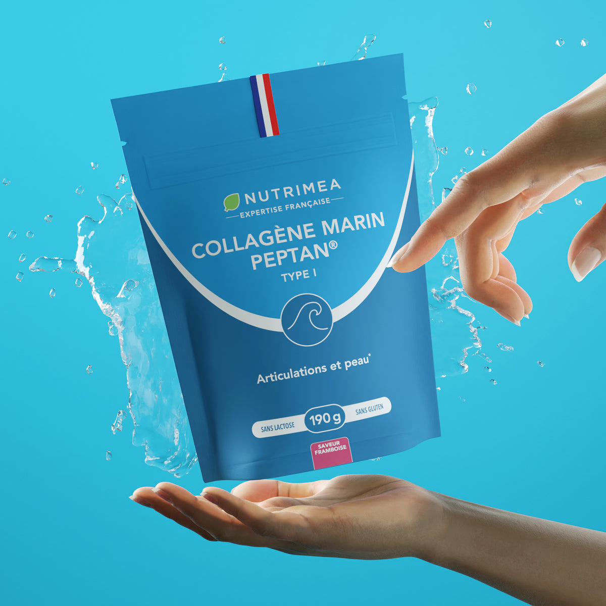 Image Listyle dans l'eau du complément alimentaire Collagène en Poudre de Nutrimea