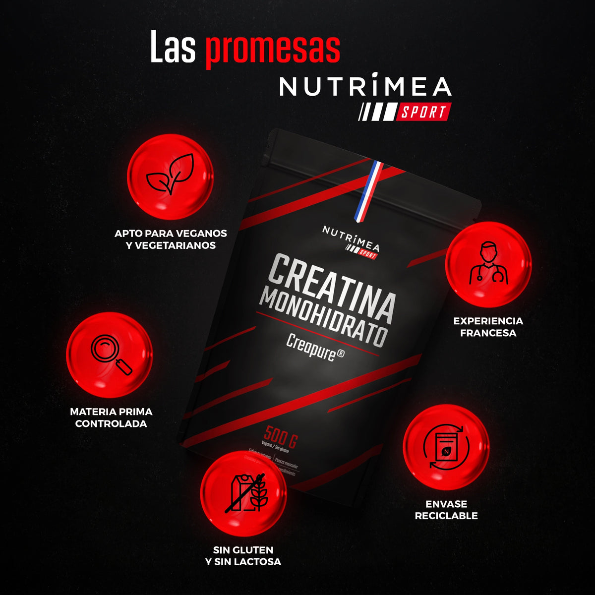 Creatina Monohidrato Creapure® en polvo