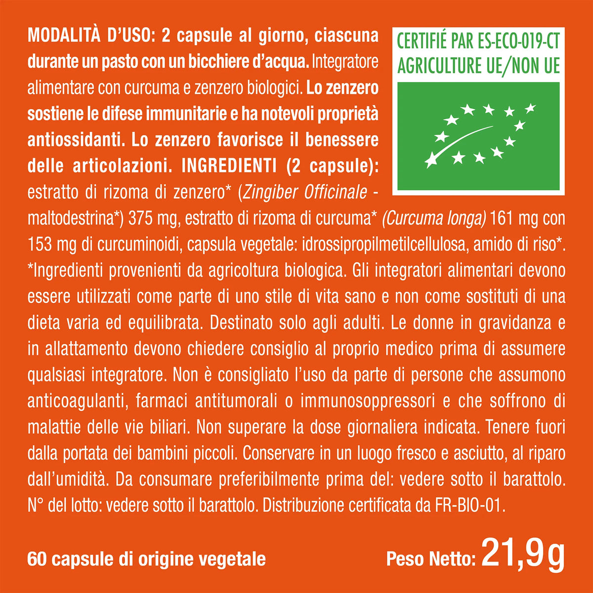 Curcuma Zenzero Bio