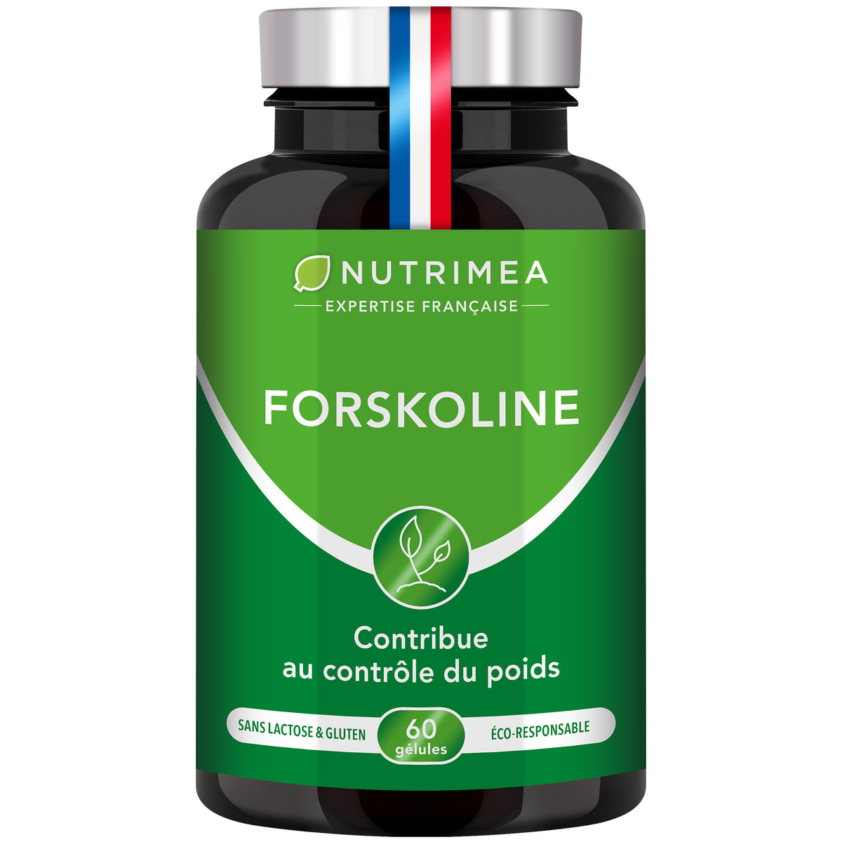 Fond blanc du pilulier de Forskoline | Coleus Forskohlii