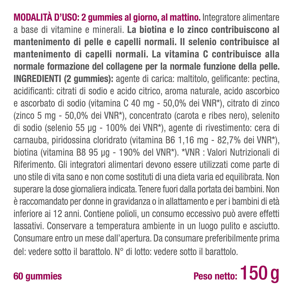 Gummies Capelli e Pelle
