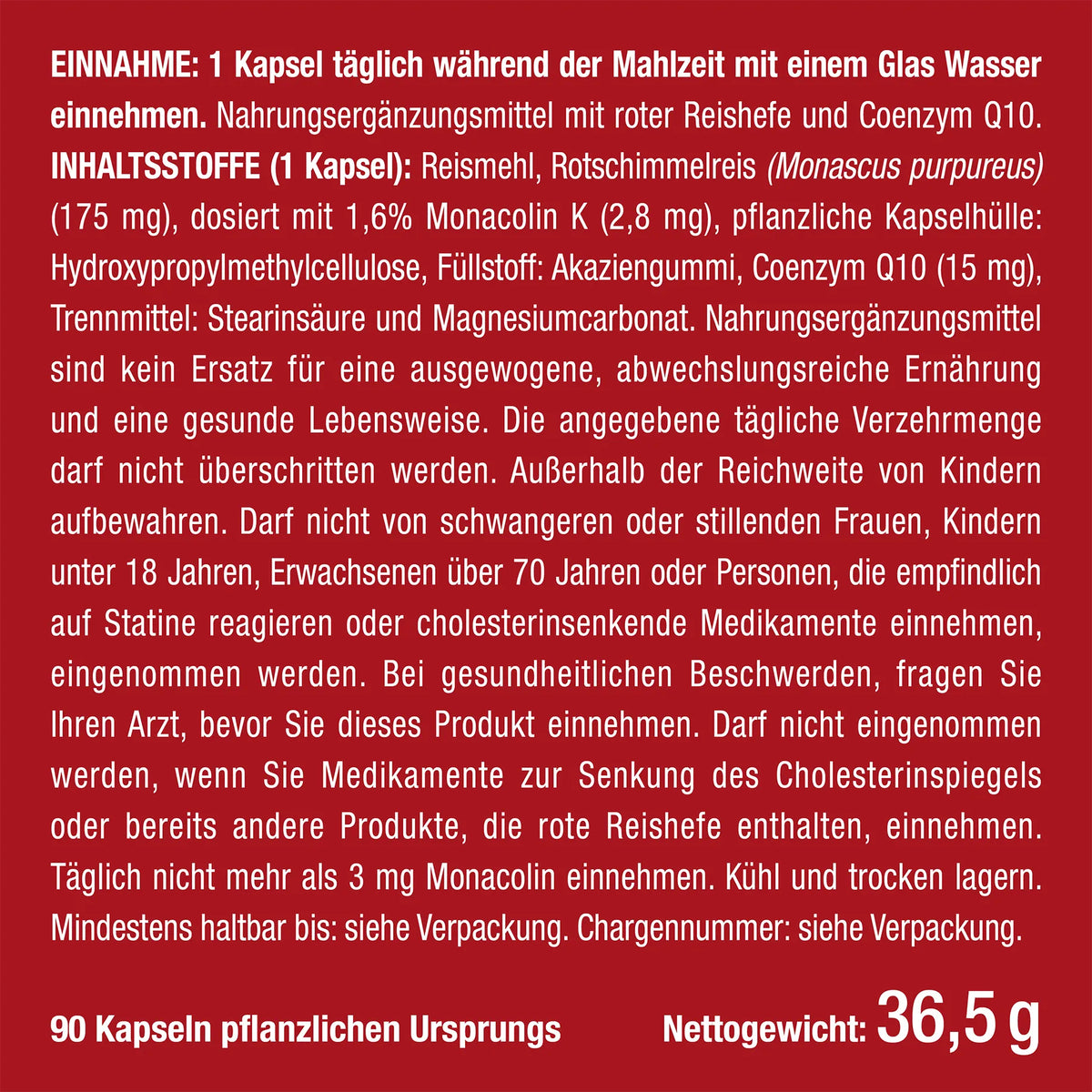 Roter Reis & Coenzym Q10