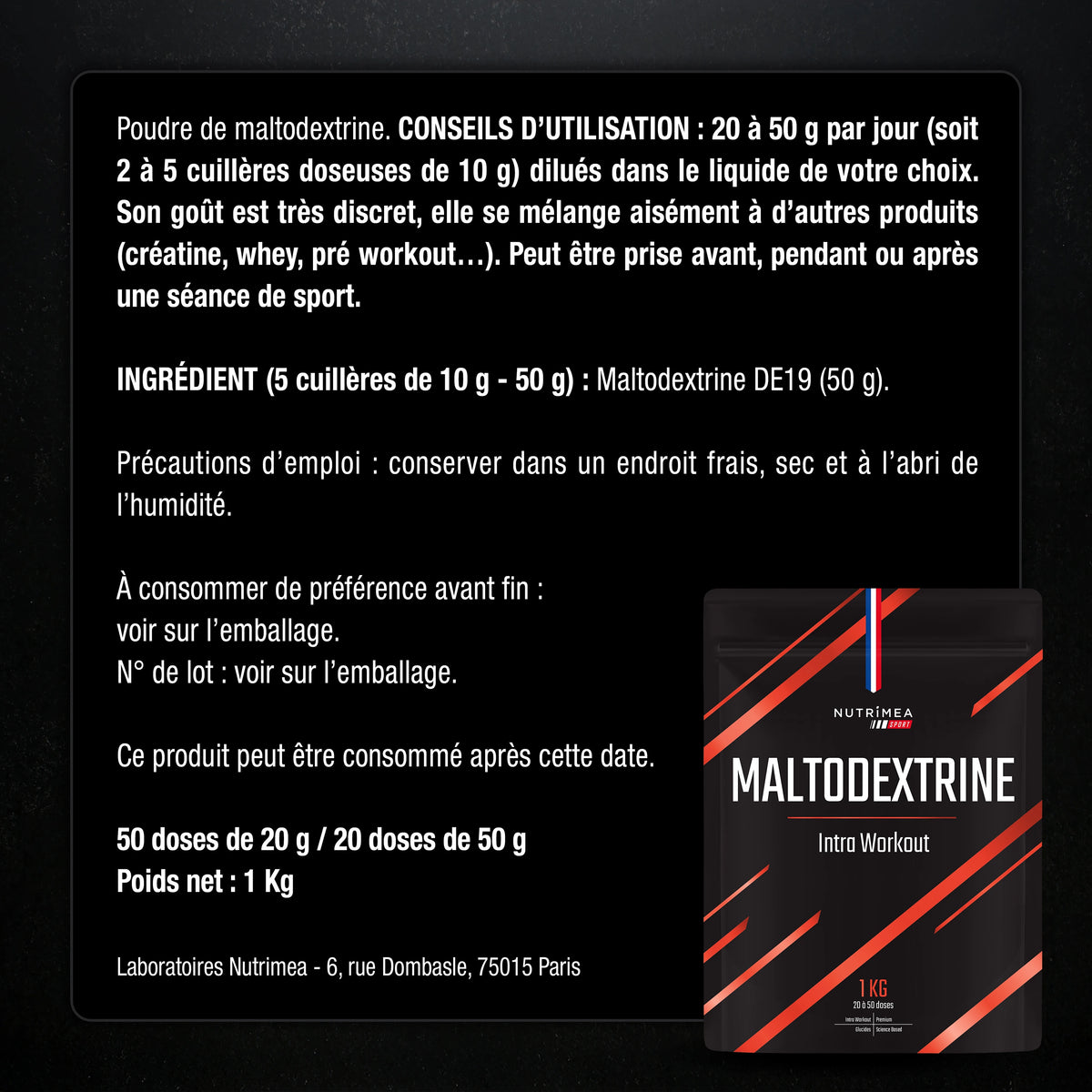 Description et contre indications pour Maltodextrine