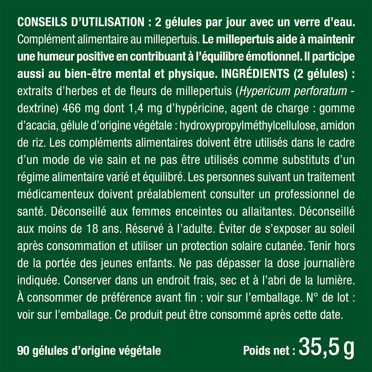 Bienfaits et contre indications pour Millepertuis