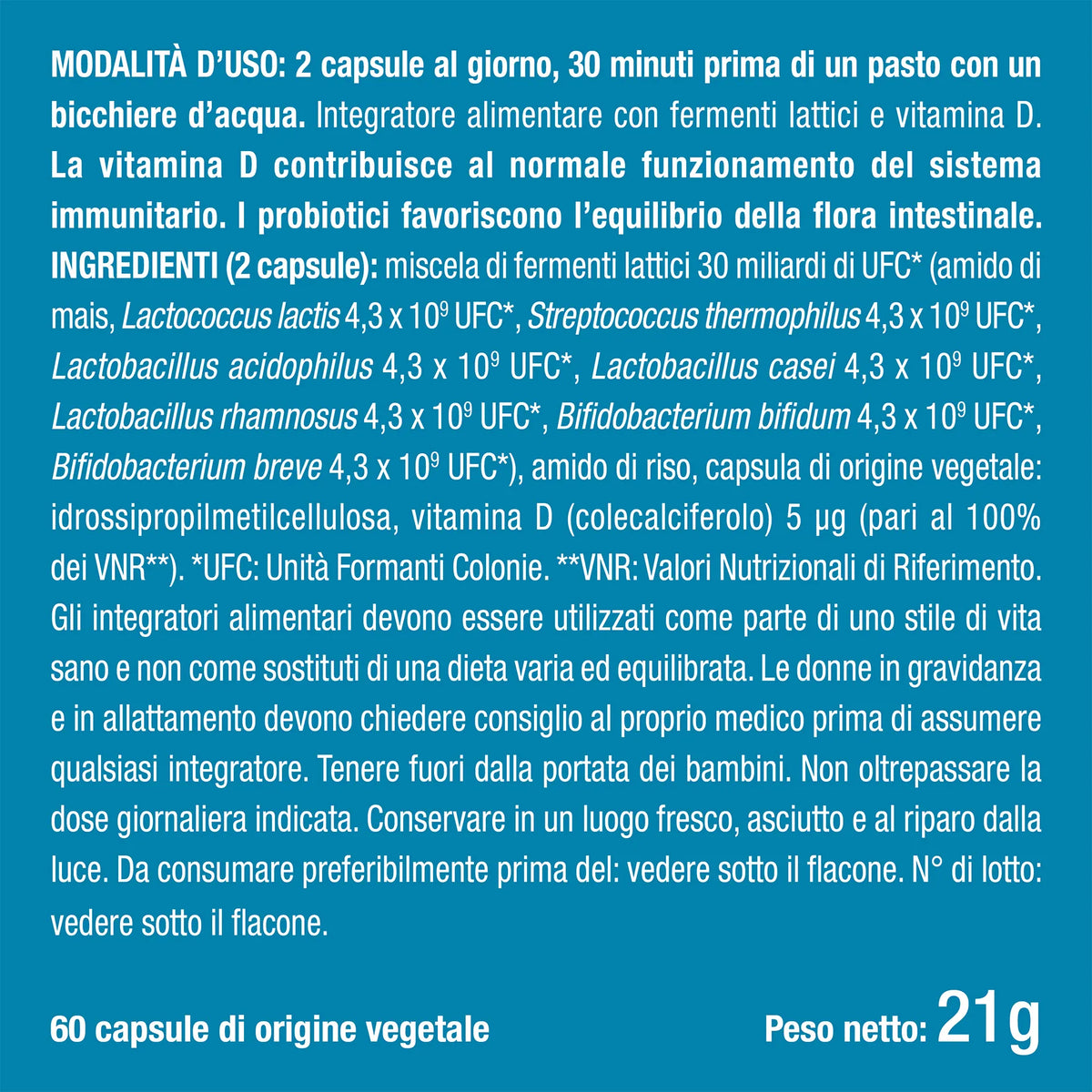 Probiotici - 30 miliardi di UFC