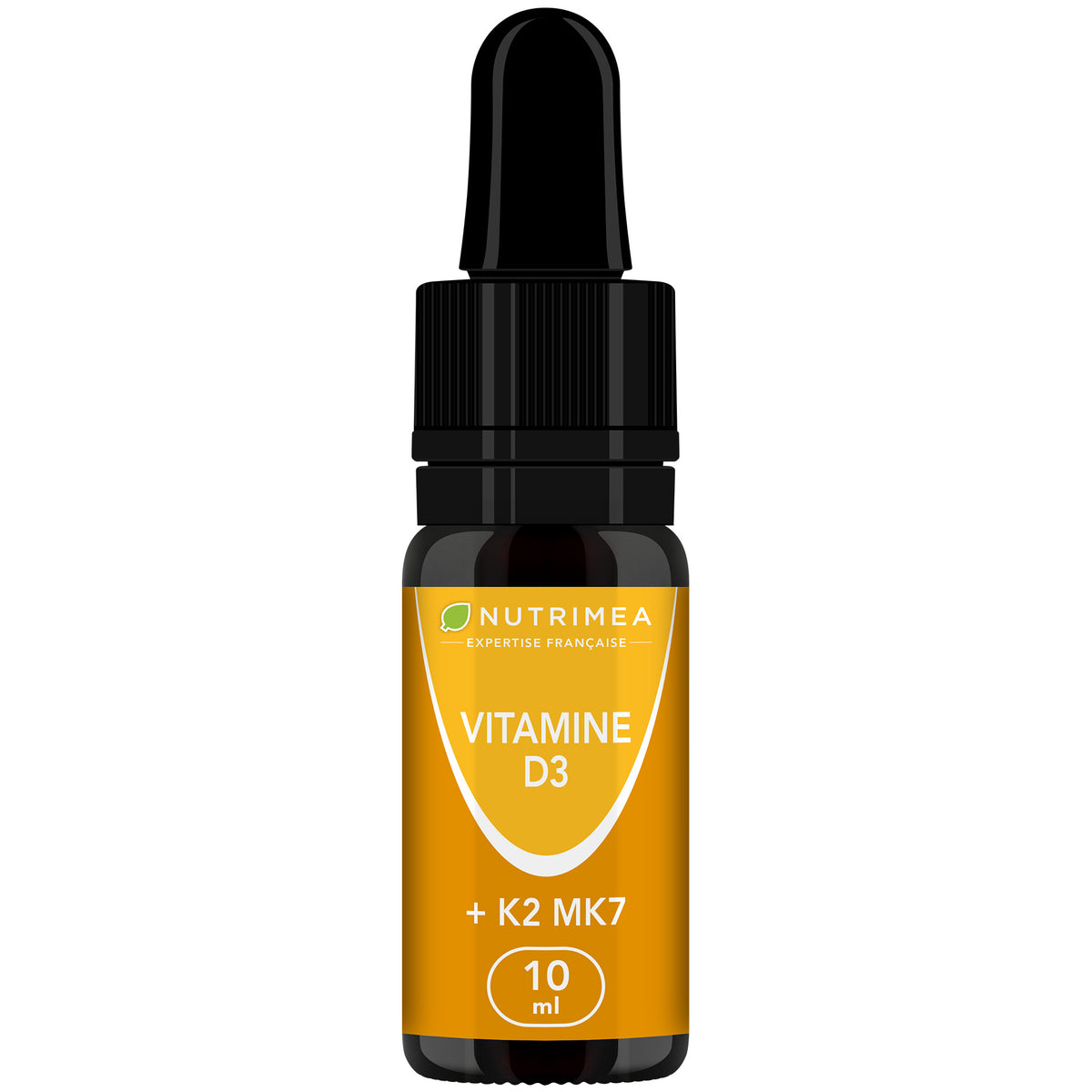 Fond blanc du pilulier de Vitamine D3 K2